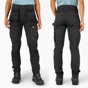 NWT Dickies Women's FLEX Relaxed Fit Work Pants in Black - Size 12 Reg